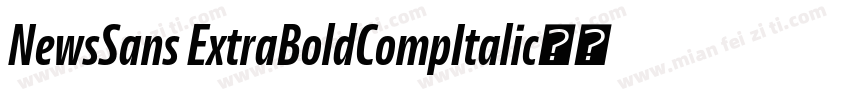 NewsSans ExtraBoldCompItalic字体转换
